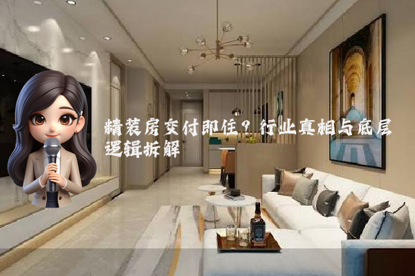 精装房交付即住？行业真相与底层逻辑拆解