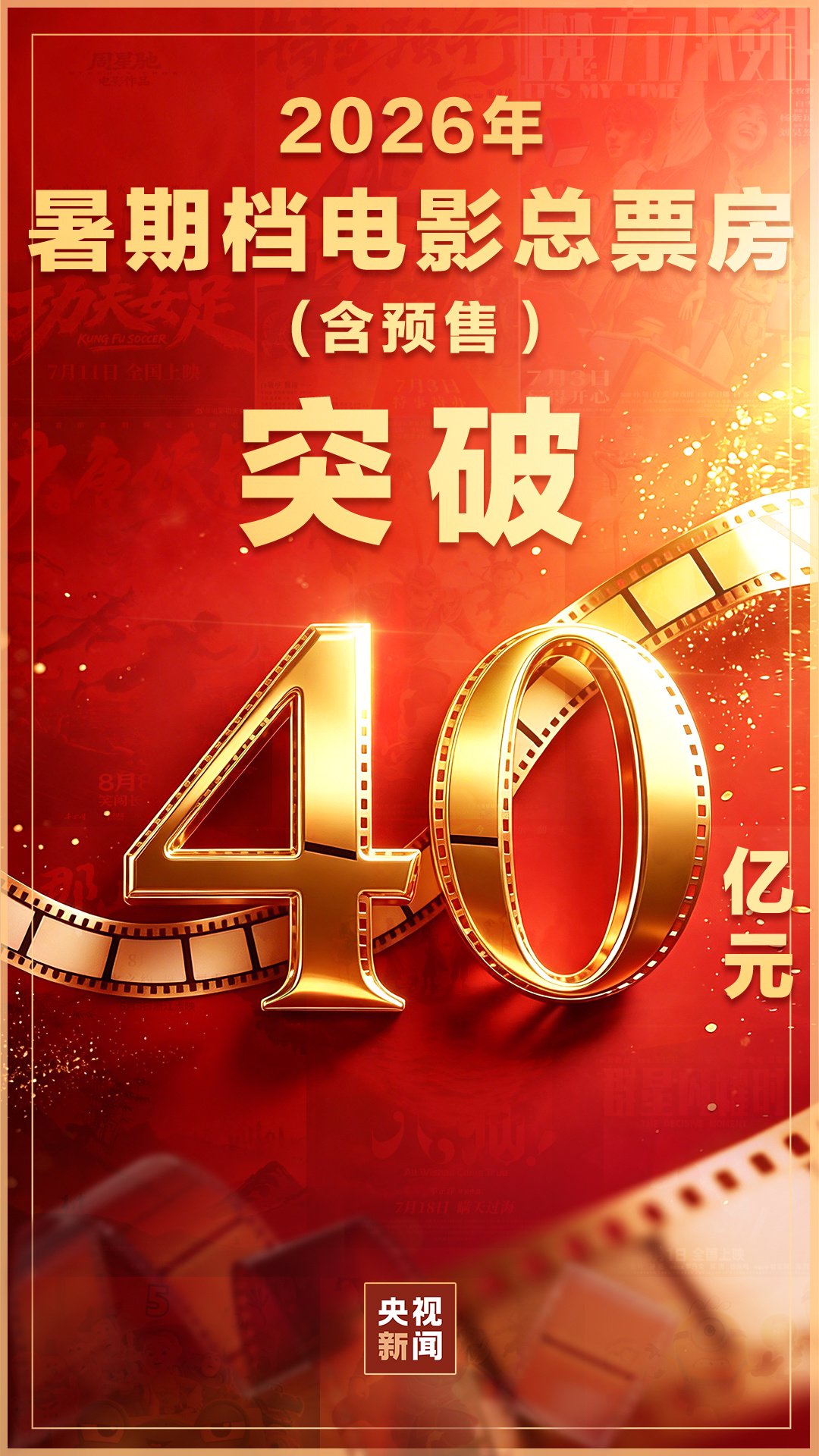 2026年暑期档电影总票房（含预售）破40亿